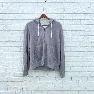 J. Crew Zip-Up Hoodie in Heather Gray